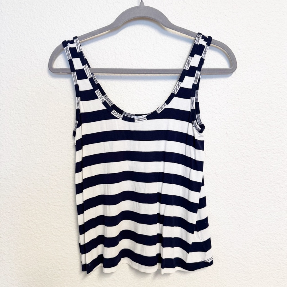 Splendid Striped Navy and White Tank Top Size XS NWT
